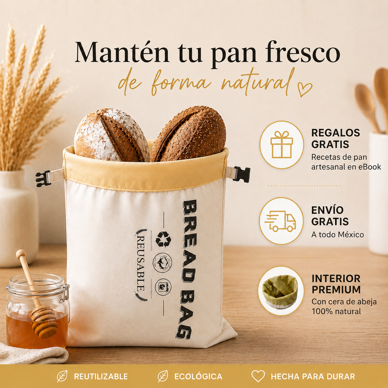 Velgrain™  Bolsa con cera de abeja Antihumedad